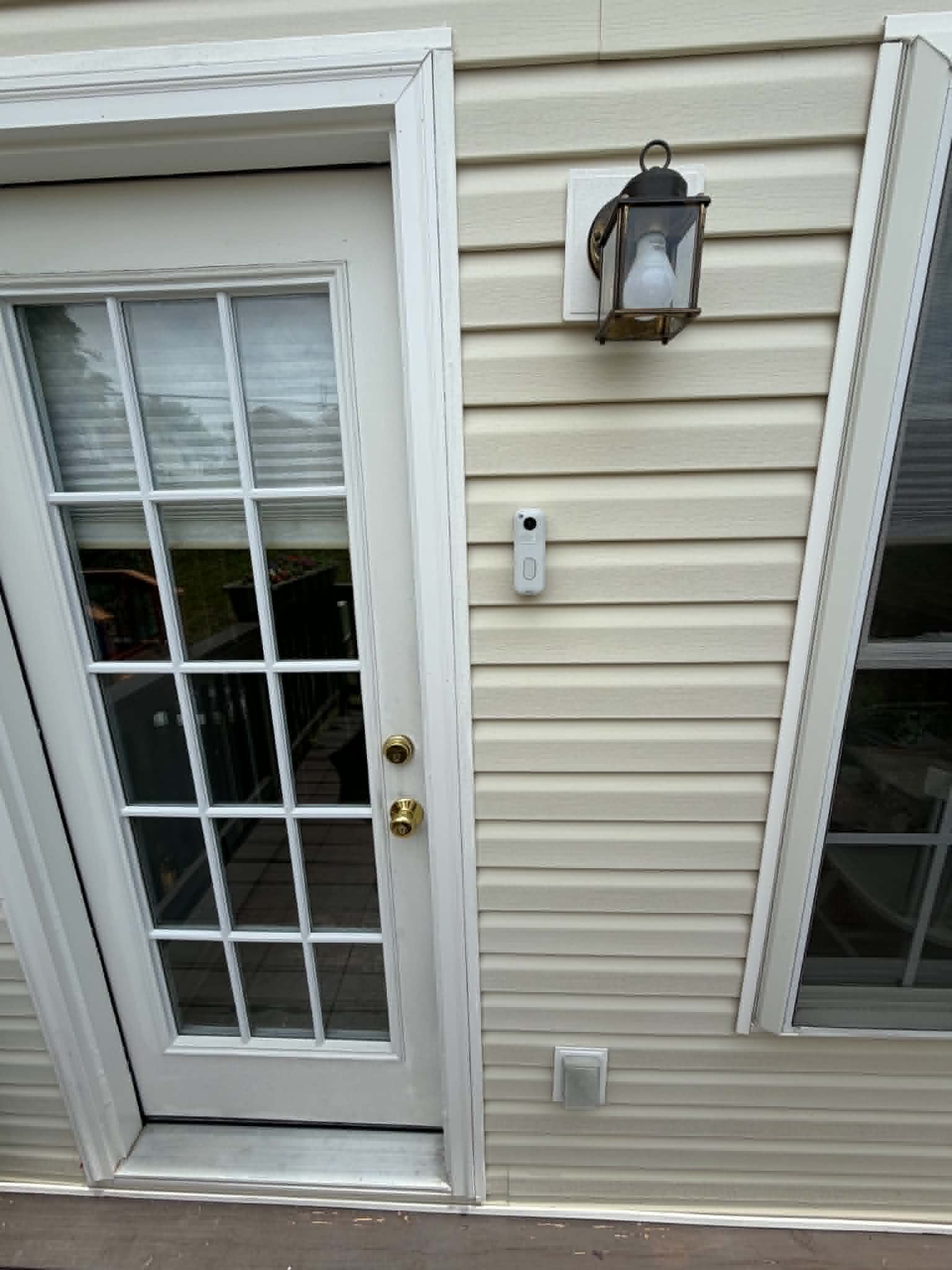 Video doorbell — back door install