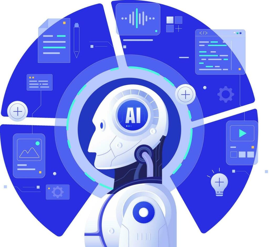 AI tools illustration showing automation for small businesses