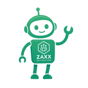 Zaxxbot Mascot dancing